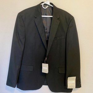 MERONA BLAZER MENS, SIZE: 46R XL, BLACK BLAZER